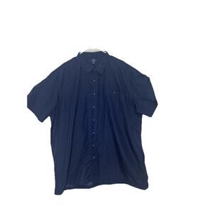 NEW - GEORGE - Butn Shirt - Mens 3XL 54X56- Navy Blue - SS Pokt Polyester Ltwt